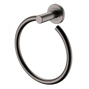 Kaya Hand Towel Ring, Gun Metal