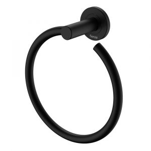 Kaya Hand Towel Ring, Matte Black