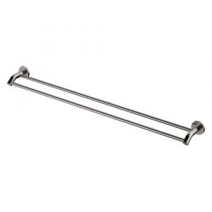 Kaya 900mm Double Towel Rail, Brushed Nickel