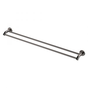 Kaya 900mm Double Towel Rail, Gun Metal