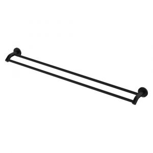 Kaya 900mm Double Towel Rail, Matte Black