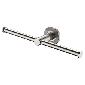 Axle Double Roll Holder in Brushed Nickel