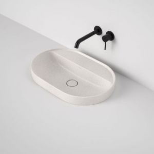 Caroma Liano II 600mm Pill Inset Basin with Tap Landing (0 Tap Hole) - Matte Speckled