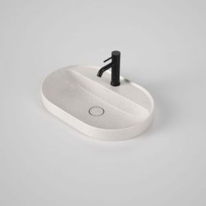 Caroma Liano II 600mm Pill Inset Basin with Tap Landing (1 Tap Hole) - Matte Speckled