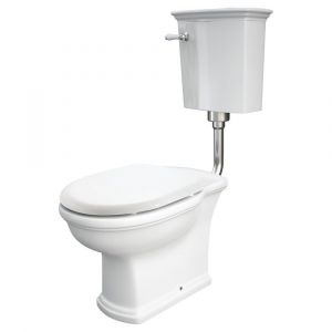 RAK Washington Front Lever Adjustable Link Toilet Suite, P-Trap
