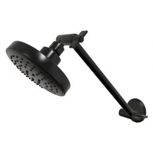 Luna Adjustable Shower And Arm - Black