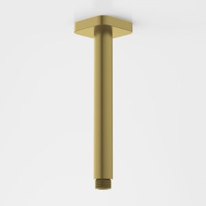 Luna Straight Arm Square Flange 210mm - Brushed Brass