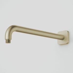 Luna Right Angle Shower Arm - Brushed Brass