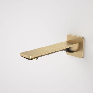 Urbane II 180mm Basin/Bath Outlet, Square Cover Plate - Brushed Brass