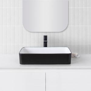 Tranquil Above Counter Basin Matte White and Black