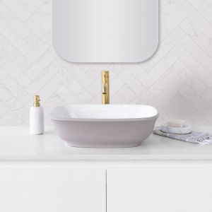 Grace Above Counter Basin Gloss White and Matte Harbour Grey