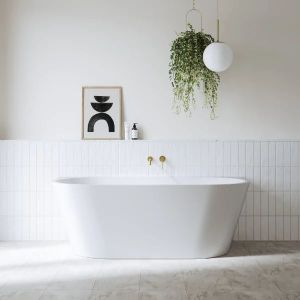Bao Bon 1700mm Back to Wall Bath in Gloss White