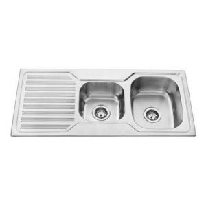 Traditionell BK108.1RHB 1 3/4 Bowl Sink 1TH Stainless Steel Right Hand Side