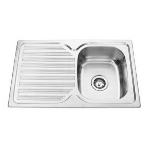 Traditionell BK78.1RHB Single Bowl Sink 1TH Stainless Steel Right Hand Side