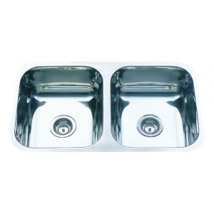 Traditionell BK794 Under/Overmount Double Bowl Sink Stainless Steel