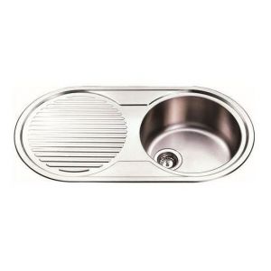 Traditionell Round Single Bowl Sink with 1TH Stainless Steel Right Hand Side