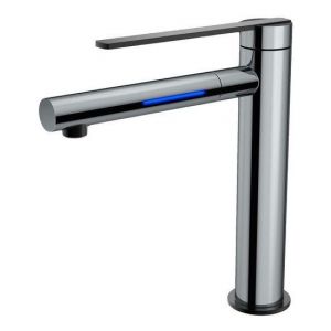 Litcht Tower Basin Mixer with LED Chrome