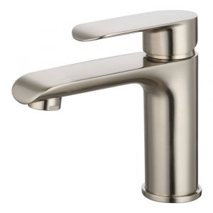 Oval Curve Basin Mixer Brushed Nickel