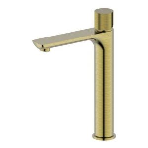 Qi Luxus Tower Basin Mixer Brushed Gold
