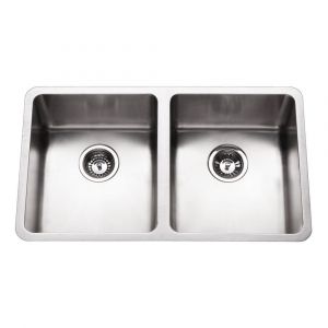 Traditionell BKR4476D Under/Overmount Double Bowl Sink Stainless Steel