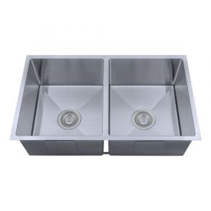 Arcko Lux Under/Overmount Double Bowl Sink Stainless Steel