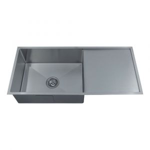Arcko Lux Under/Overmount Single Bowl Sink with Drainer Stainless Steel