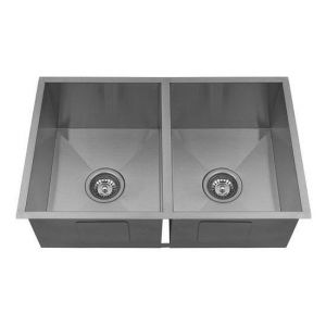 Quad Lux Under/Overmount Double Bowl Sink Stainless Steel