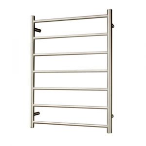 Round Heated Towel Rail BN-RTR01LEFT Brushed Nickel