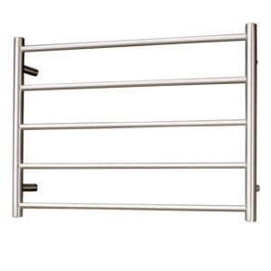 Round Heated Towel Rail BN-RTR03LEFT Brushed Nickel