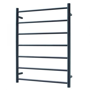 Round Heated Towel Rail BRTR01LEFT Black