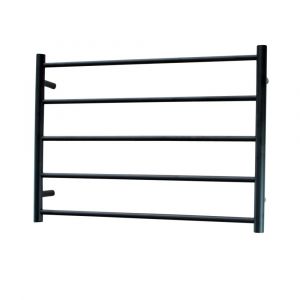 Round Heated Towel Rail BRTR03LEFT Black