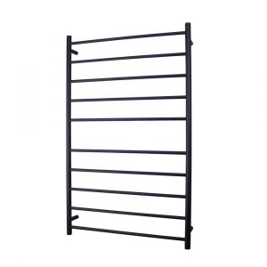 Round Heated Towel Rail BRTR04LEFT Black