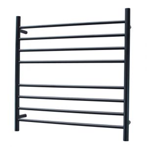 Round Heated Towel Rail BRTR06LEFT Black