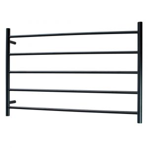 Round Heated Towel Rail BRTR07LEFT Black