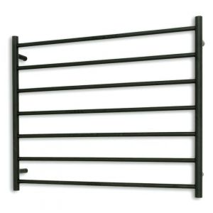 Round Heated Towel Rail BRTR08RIGHT Black