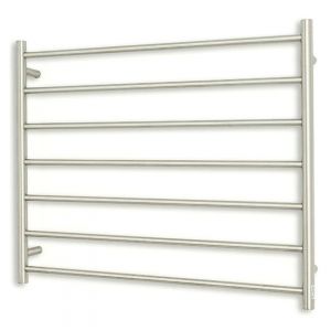 Round Heated Towel Rail BRU-RTR08RIGHT Brushed Satin