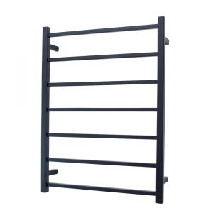 Square Heated Towel Rail BSTR01LEFT Black