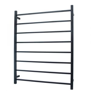 Square Heated Towel Rail BSTR05LEFT Black