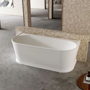 Westminster 1500mm Back To Wall Freestanding Bath in Gloss White