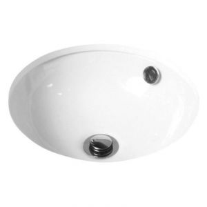 Round Under-Counter Basin in Gloss White