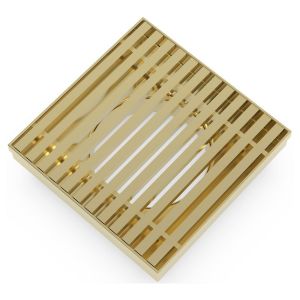 Builders Shower Grate - Mini, Shiny Gold