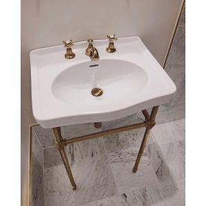 Claremont 58 X 45 Brushed Brass Basin Stand - 1 Taphole