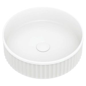 Minka Round Solid Surface Above Counter Basin, Matte White