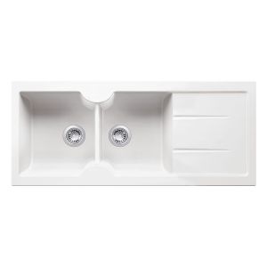 Cuisine 116 x 50 Double Bowl Sink with No Tap Hole