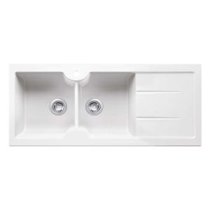 Cuisine 116 x 50 Double Bowl Sink with tap hole – Right Hand Drainer