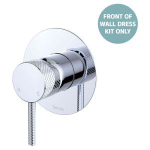 Axle Wall Mixer Dress Kit Large Round Plate in Chrome