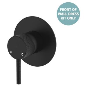 Axle Wall Mixer Dress Kit Large Round Plate in Matte Black