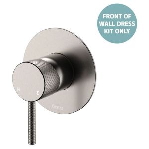 Axle Wall Mixer Dress Kit Large Round Plate in Brushed Nickel