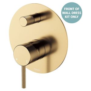 Axle Wall Diverter Mixer Dress Kit Large Round Plates in Urban Brass