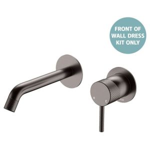 Axle Wall Basin/Bath Mixer Dress Kit Round Plates 160mm Outlet in Gun Metal
